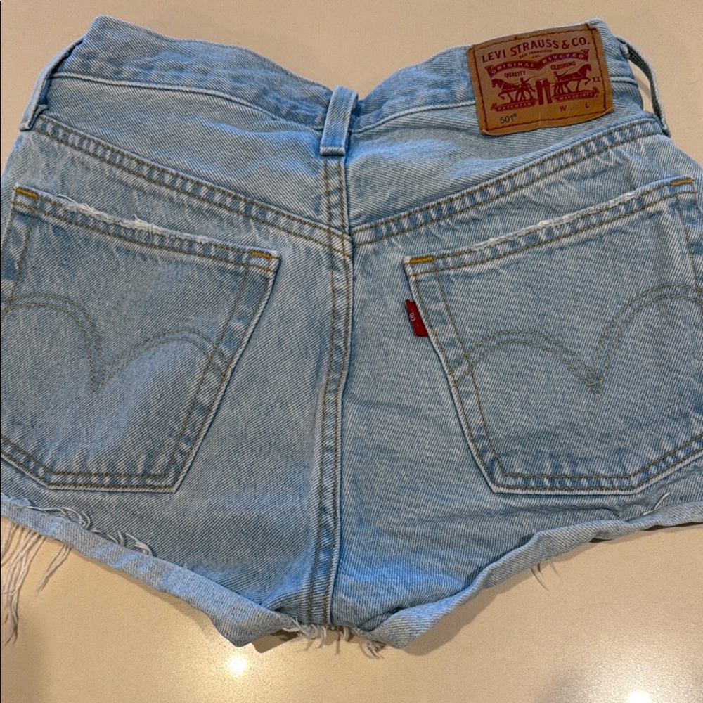 Levi's Women's Light Blue Denim Shorts size 25